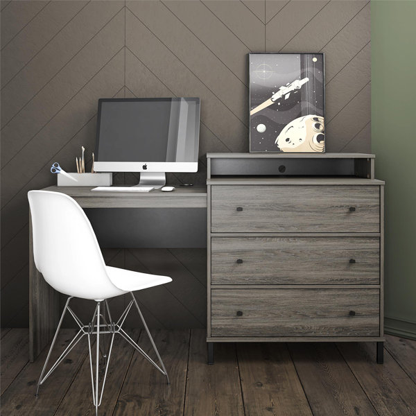 Novogratz Kalissa 3 Drawer Dresser / Desk Combo & Reviews Wayfair